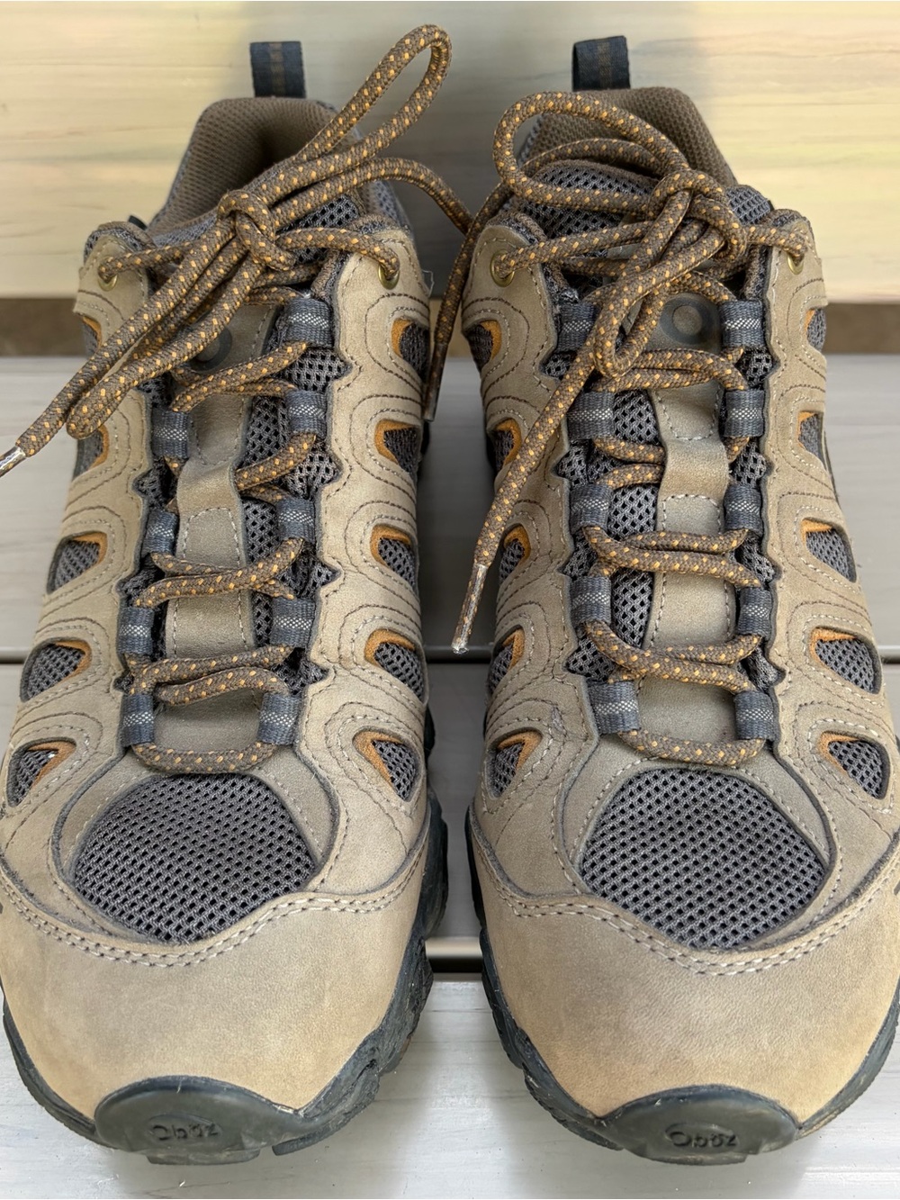 Oboz Sawtooth II Men's Tan/Brown Low Top Hiking Trail Outdoor Utility SZ 9M